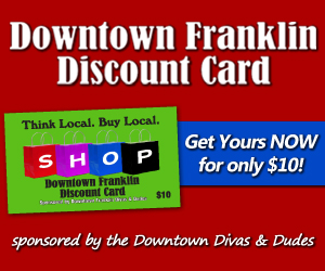 Downtown Franklin Discount Card